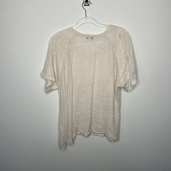 IRO Shirt Womens Small Beige Oversized Distressed Textured Lightweight‎ Top - Picture 7 of 9